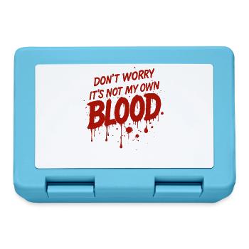 Don't Worry It's Not My Own Blood Costume Fun - Lunchbox - sapphire blue - Front