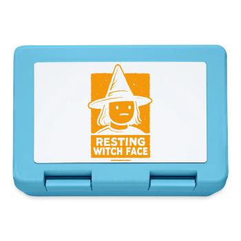 Ruhendes Hexengesicht Lustiges Halloween Spruch Kostüm - Brotdose - Saphirblau - Vorne