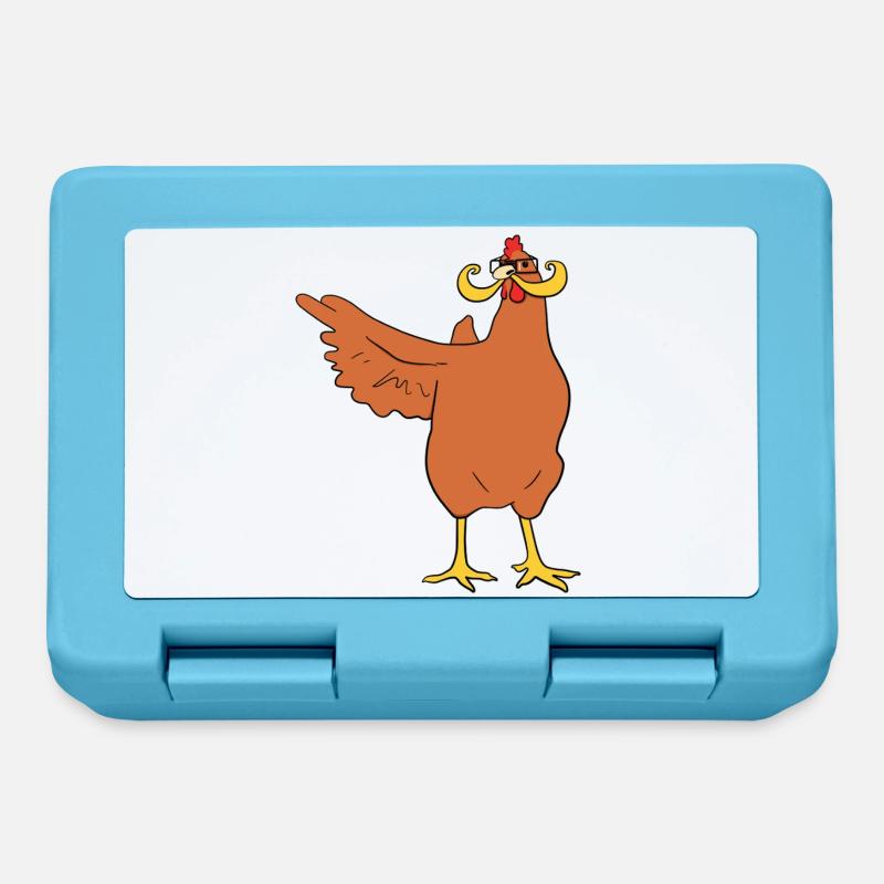 No Chicken Here - Lunchbox - sapphire blue