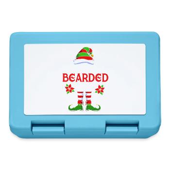 Elf Elf Cadeau de Noël Barbe Barbu Coiffeur - Boîte à goûter - bleu saphir - Devant
