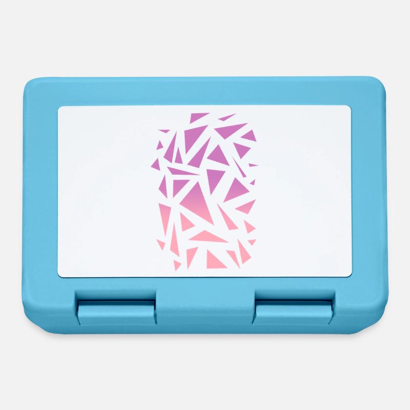 Triangle Pattern - Purple Pink - Lunchbox - sapphire blue