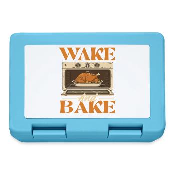Wake And Bake Funny Thanksgiving Autumn Style - Lunchbox - sapphire blue - Front