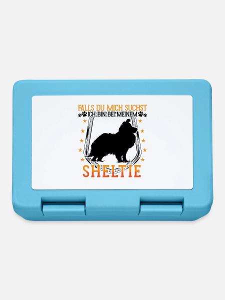 Sheltie mich suchen Shetland Sheepdog - Brotdose - Saphirblau