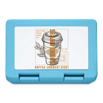 Coffee just does its job retro - Lunchbox - sapphire blue - Front