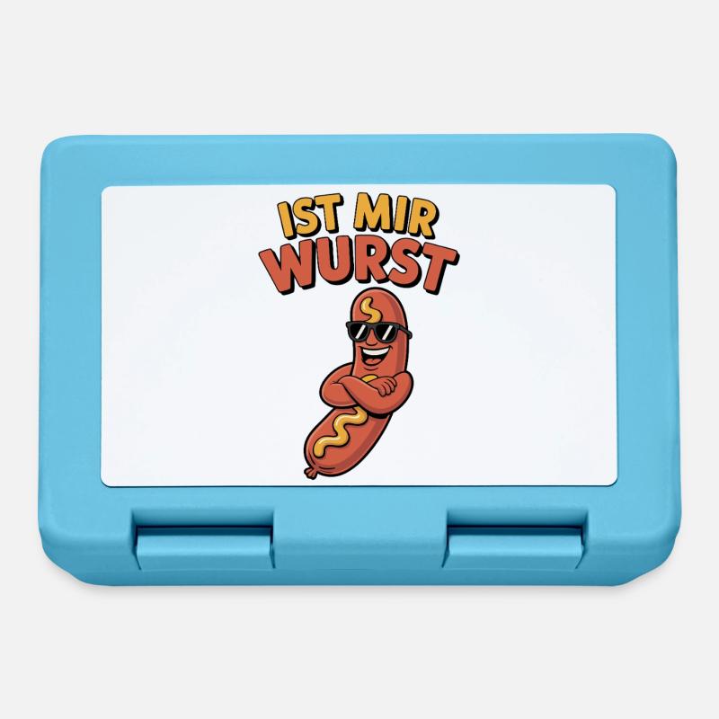 Ist mir Wurst – coole Wurst mit Spruch - Brotdose - Saphirblau
