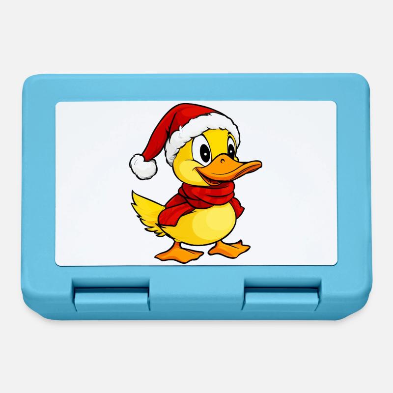 Noël des Canards / Canetonne - Boîte à goûter - bleu saphir