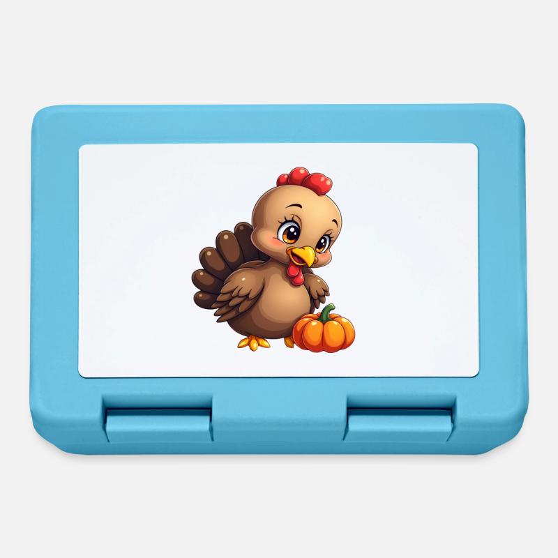 Bébé dinde de Thanksgiving - Boîte à goûter - bleu saphir
