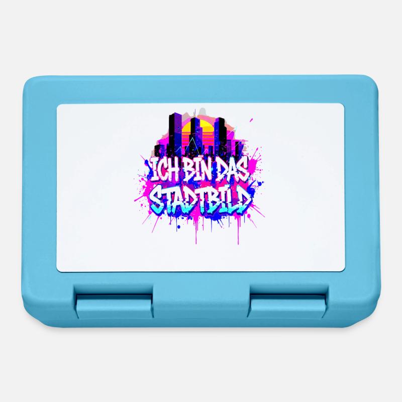 Synthwave Stadtbild - Ich Bin Das Stadtbild - Brotdose - Saphirblau