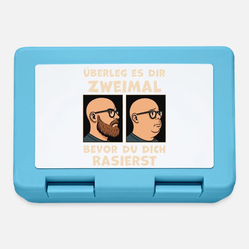 Réfléchissez à deux fois avant de vous raser - Boîte à goûter - bleu saphir
