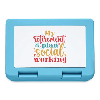 Social Worker Quote My Retirement Plan Social Work - Lunchbox - sapphire blue - Front