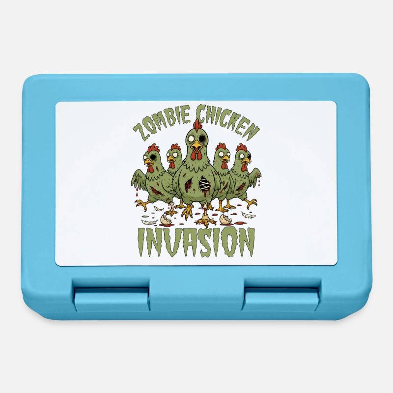 Zombie Chicken Invasion - Lunchbox - sapphire blue