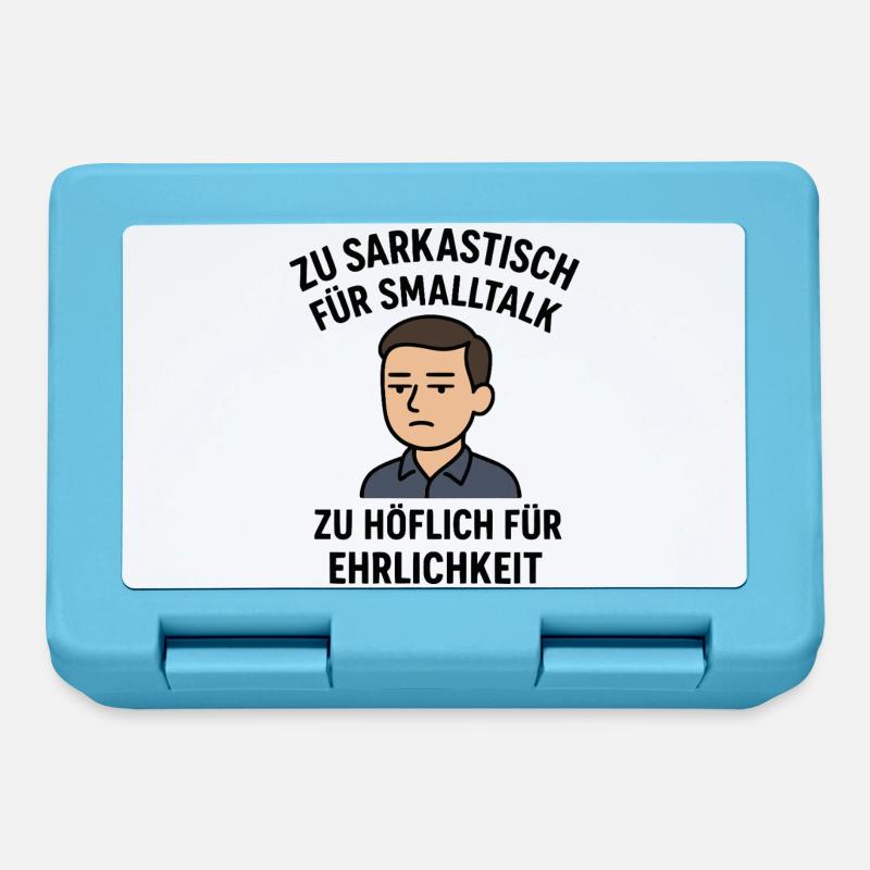 Sarkastisch - Höflich - Brotdose - Saphirblau