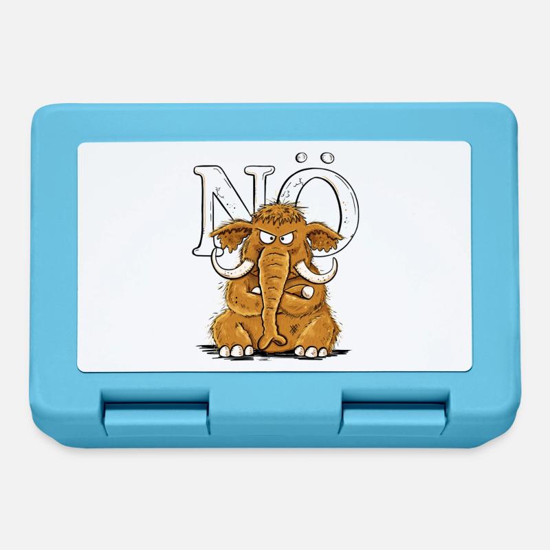 Nö Mammut Statement Nein Einfach Nö - Brotdose - Saphirblau