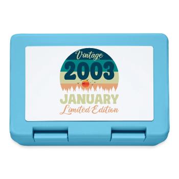 Anniversaire Janvier 2003 Cadeau Vintage Limited - Boîte à goûter - bleu saphir - Devant
