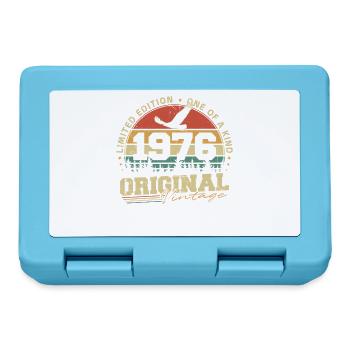 Original 1976 Vintage Born Retro Birthday - Lunchbox - sapphire blue - Front