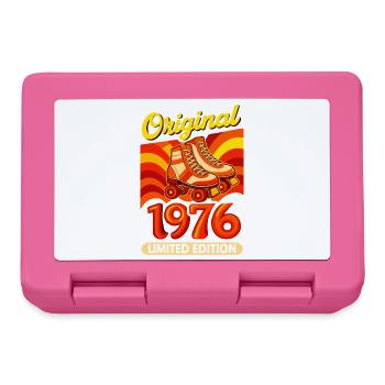 Original 1976 Limited Edition Retro Rollschuh - Brotdose - Pink - Vorne