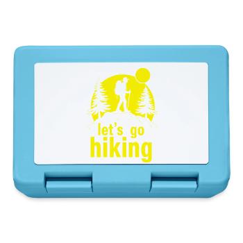 Let's go hiking mountaineer hiker silhouette - Lunchbox - sapphire blue - Front