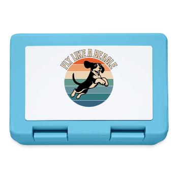 Volez comme un beagle rétro vintage - Boîte à goûter - bleu saphir - Devant