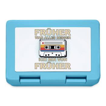 Everything was better in the past - I'm from before - Lunchbox - sapphire blue - Front