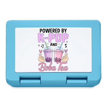 Powered By K Pop And Boba Tea - Lunchbox - sapphire blue - Front