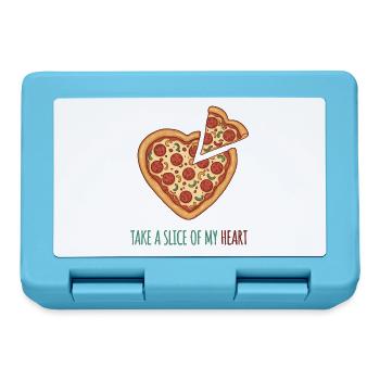 Take a Slice of my Heart – Pizza Herz Design - Lunchbox - sapphire blue - Front