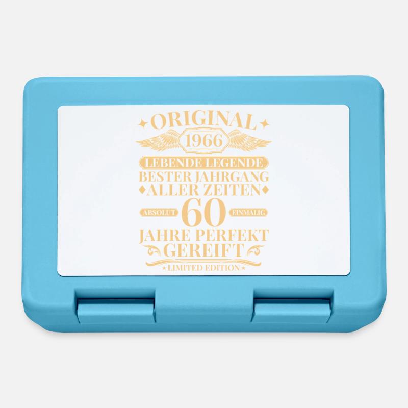 Né en 1966, légende du 60e anniversaire - Boîte à goûter - bleu saphir