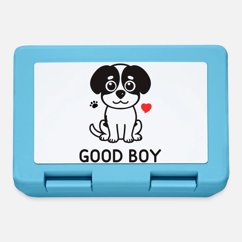 Good Boy – Cute Dog Motif - Lunchbox - sapphire blue