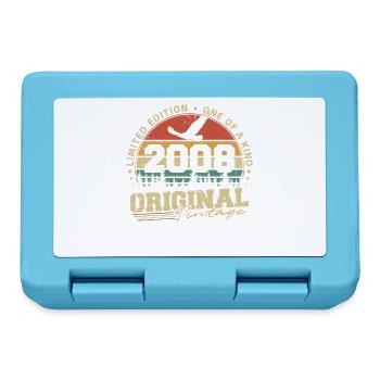 Original 2008 Vintage Vintage Birthday Retro - Lunchbox - sapphire blue - Front