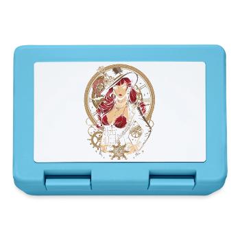 Steam Punk Beautiful Women Steampunk - Lunchbox - sapphire blue - Front