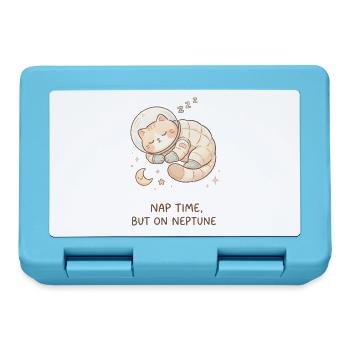 Nickerchen Neptun | Süße Space Katze - Brotdose - Saphirblau - Vorne