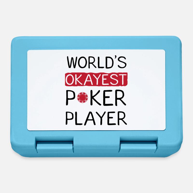Conception de citation drôle pour le joueur de poker le plus correct - Boîte à goûter - bleu saphir