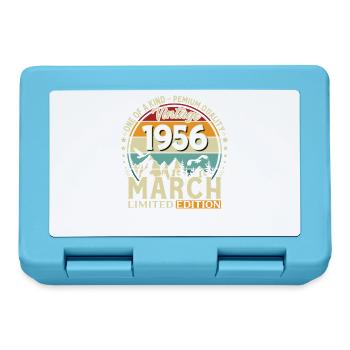70ème anniversaire cadeau mari Vintage mars 1956 - Boîte à goûter - bleu saphir - Devant