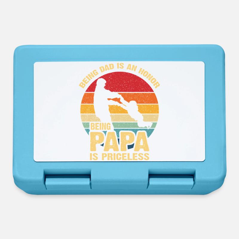 Papa Pride Sunset Retro - Lunchbox - sapphire blue