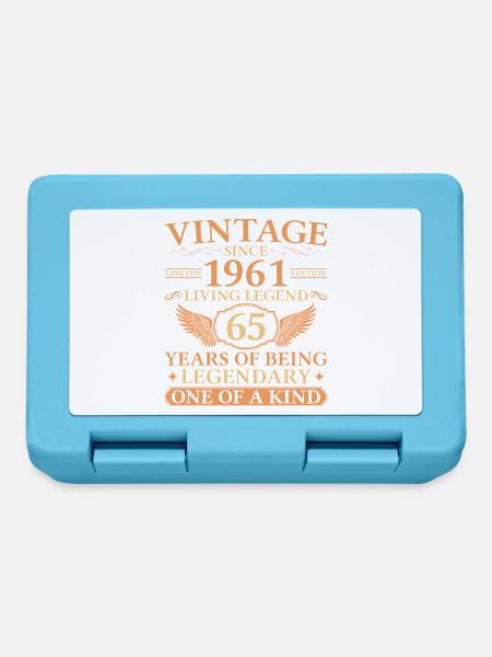 Vintage 1961 – Living Legend 65. Geburtstag - Brotdose - Saphirblau