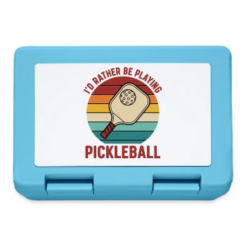 Pickleball würde lieber lustige Spielerliebe spielen - Brotdose - Saphirblau - Vorne