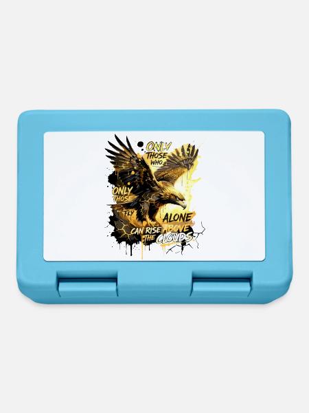 Eagle Motivation - Rise Above The Clouds - Brotdose - Saphirblau