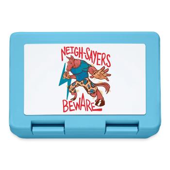 Reiter Reiterin Pferd Neigh-Sayers Beware - Brotdose - Saphirblau - Vorne