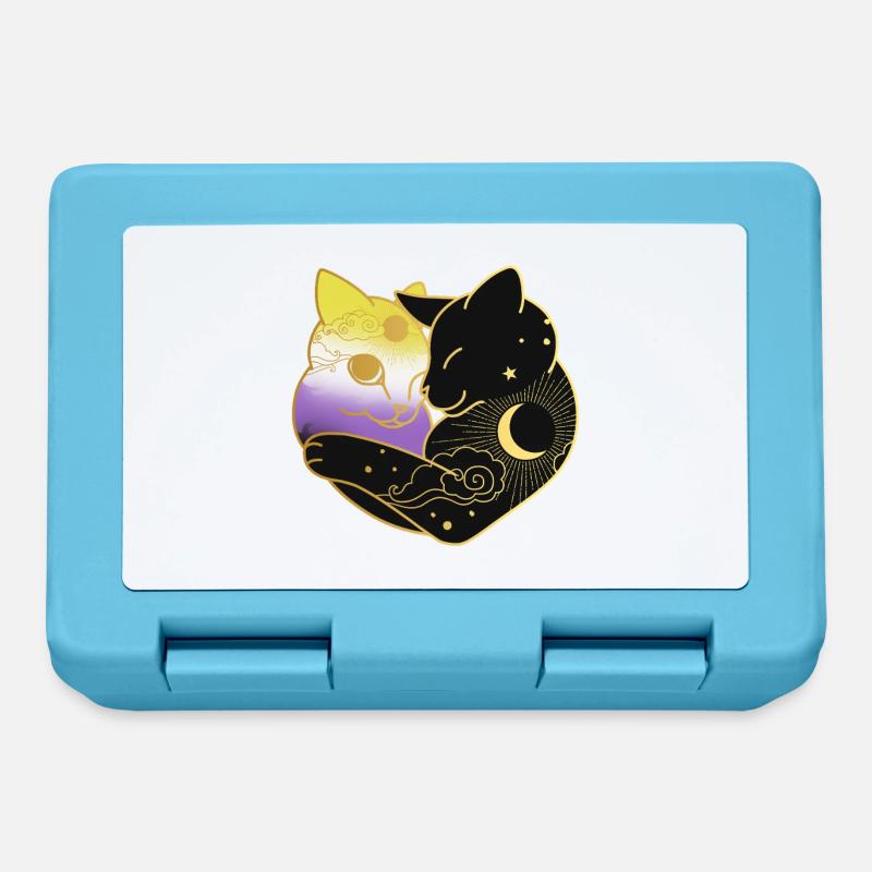 Chat non binaire Celestial Heart Pride Drapeau LGBT - Boîte à goûter - bleu saphir