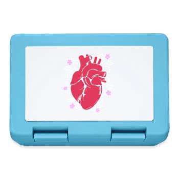 Kardiogramm Kardiographie Sonographie Ultraschall - Brotdose - Saphirblau - Vorne