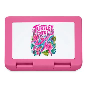 Tortue Sur Ça Mignonne Fleur de Tortue - Boîte à goûter - rose - Devant