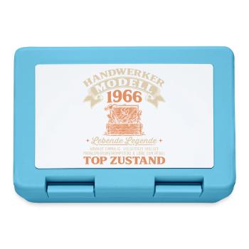 60. Geburtstag Handwerker Modell 1966 - Brotdose - Saphirblau - Vorne