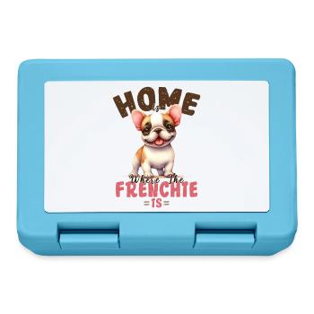 French Bulldog Home Is Where Frenchie Is Merch - Lunchbox - sapphire blue - Front