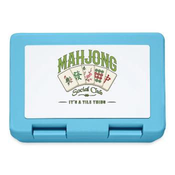 Mahjong-Spiel Sozialclub-Mahjong-Spieler - Brotdose - Saphirblau - Vorne