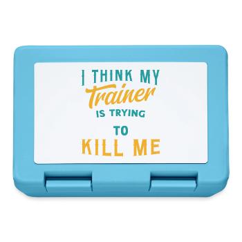 I Think My Trainer Is Trying To Kill Me Fitness - Lunchbox - sapphire blue - Front