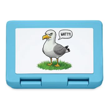 Watt Seagull Seabird Coast Beach Humor Saying - Lunchbox - sapphire blue - Front