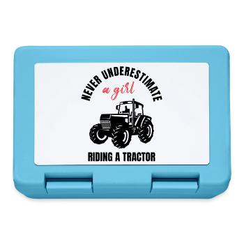 Tractor Girl Power - Brotdose - Saphirblau - Vorne