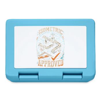 Rohrleger Rohrleitungsbauer Isometric Approved - Brotdose - Saphirblau - Vorne