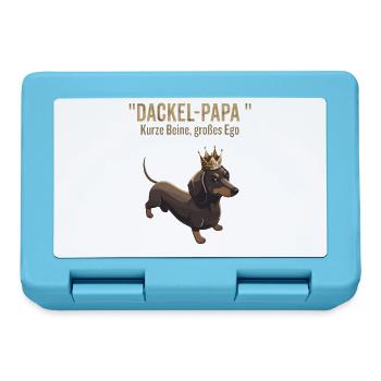 Dackel Papa - Kurze Beine Großes Ego - Brotdose - Saphirblau - Vorne