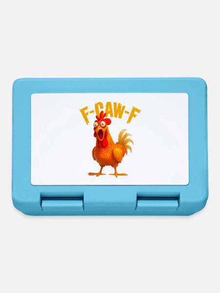 F-Caw-F Funny Chicken Humor - Brotdose - Saphirblau
