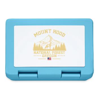 Mount Hood Waldsilhouette Oregon USA - Brotdose - Saphirblau - Vorne